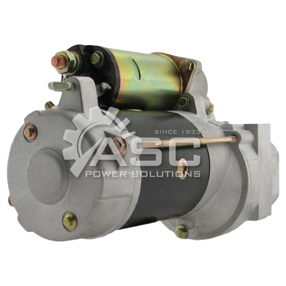 S122100_REMAN ASC POWER SOLUTIONS DELCO STARTER MOTOR FOR MILITARY EQUIPMENT WITH 6.2 LITTER ENGINES 24V 10 TOOTH CLOCKWISE ROTATION OFF SET GEAR REDUCTION (OSGR) 4KW