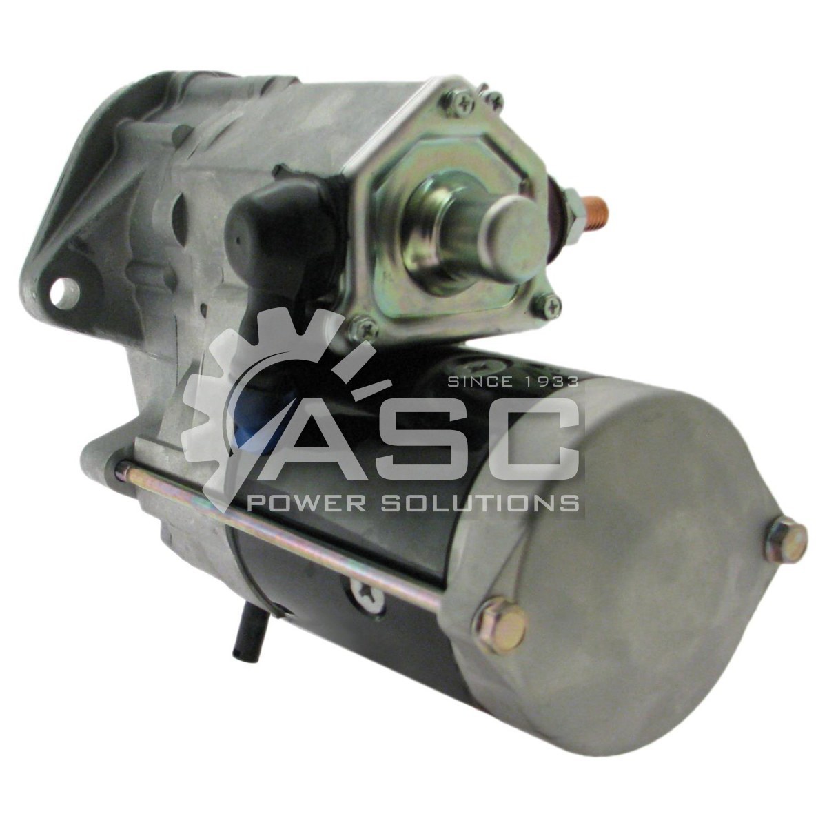 S521574_REMAN ASC POWER SOLUTIONS DENSO R STARTER MOTOR FOR CATERPILLAR AND BLUE BIRD 12V 10 TOOTH CLOCKWISE ROTATION OFF SET GEAR REDUCTION (OSGR)