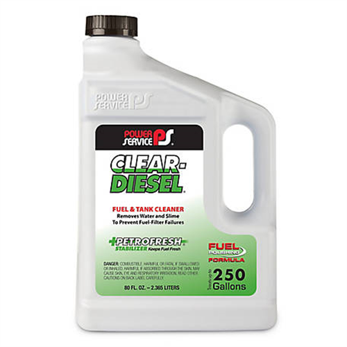 09280-06_Power Service Fuel Tank Hygiene Clear Diesel Fuel And Tank Cleaner 80 Oz Plastic Container Size 250 Treats
