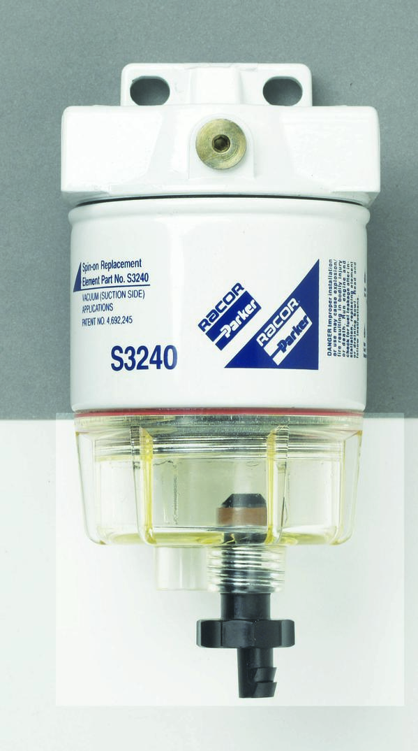 120R-RAC-01_Racor Marine Fuel Filter Water Separator Spin On 10 Micron Outboard Engines Only 30 GPH Flow