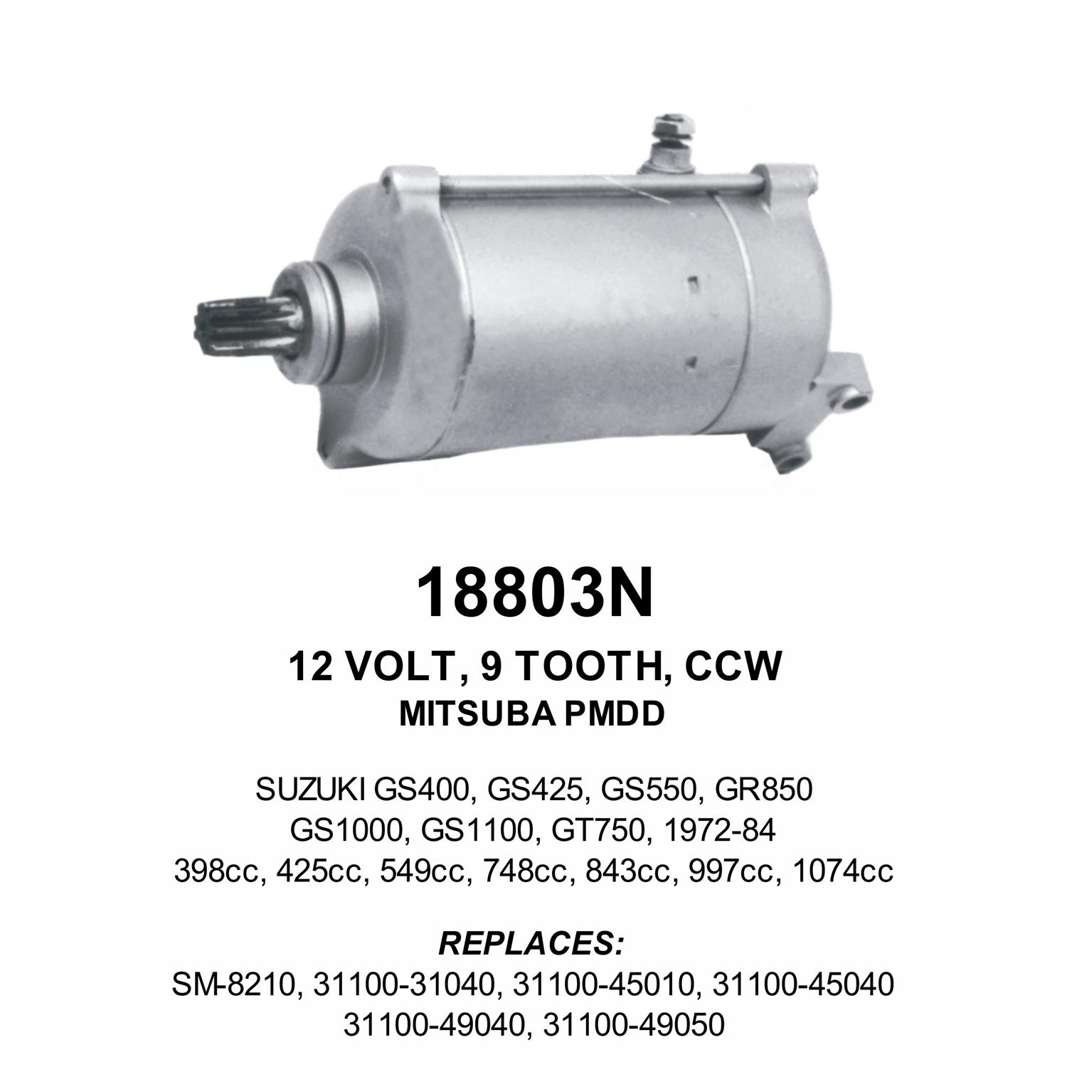 Details about   Arrowhead Starter Motor SMU0181 Suzuki VS750GLF Intruder 1989 31100-38A10-H17 