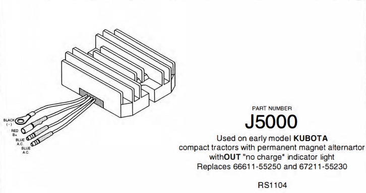 J5000_AFTERMARKET BRAND REGULATOR RECTIFIER